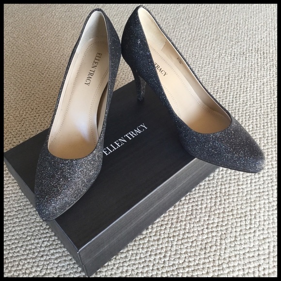 ELLEN TRACY GLITTER CODY PUMPS 8.5 M - Picture 1 of 6